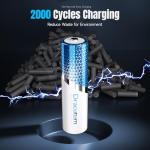 Long-Lasting 3600mWh AA Lithium Rechargeable Batteries 8 Pack