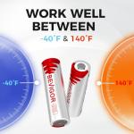 BEVIGOR 8-Pack High Capacity AA Lithium Batteries