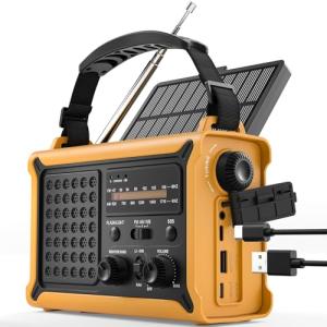 Solar Emergency Radio with 12000mAh Power Bank