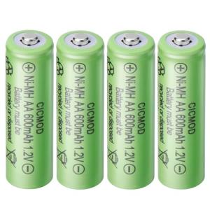 CICMOD 4 Pack AA Solar Rechargeable Light Batteries