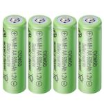 CICMOD 4 Pack AA Solar Rechargeable Light Batteries