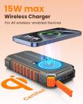 Virelek 27000mAh Wireless Solar Power Bank