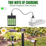 CICMOD 4 Pack AA Solar Rechargeable Light Batteries