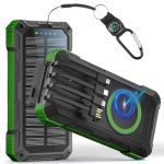 30W Solar Power Bank 56800mAh with USB-C & Wireless Charging