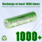 CICMOD 4 Pack AA Solar Rechargeable Light Batteries