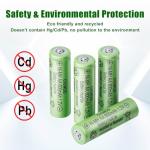 CICMOD 4 Pack AA Solar Rechargeable Light Batteries