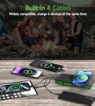 30W Solar Power Bank 56800mAh with USB-C & Wireless Charging