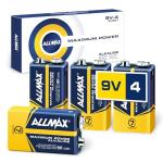 Allmax 9V Ultra Long-Lasting Alkaline Batteries (4-Pack)