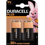 Duracell Plus 9V Alkaline Battery - 2-Pack
