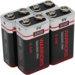 Warriors 4X High Capacity 9V Alkaline Batteries