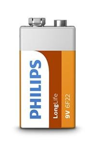 Philips 9V Zinc Battery with 5-Year Shelf Life