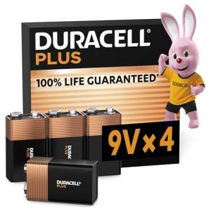 Duracell Plus 9V Batteries - 4 Pack