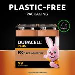 Duracell Plus 9V Alkaline Batteries - 2 Pack