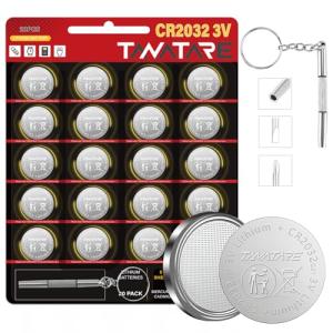 Tanatare 20 Pack CR2032 Coin Batteries with Tool