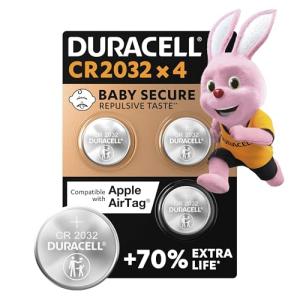 Duracell CR2032 Lithium Coin Batteries (4 Pack)