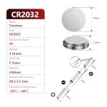 Tanatare 20 Pack CR2032 Coin Batteries with Tool