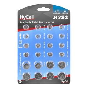 HYCELL Assorted Button Cell Battery Multipack - 24 Pack