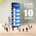 5Plus Group 5-Pack CR2032 Lithium Coin Cell Batteries