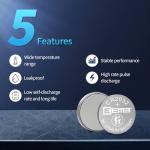 EEMB CR2032 3V Lithium Coin Cell Battery 5-Pack
