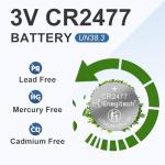 Enegitech CR2477 Lithium Coin Battery 6-Pack