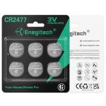 Enegitech CR2477 Lithium Coin Battery 6-Pack