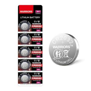 Warriors 5X 2032 CR2032 Lithium Coin Batteries