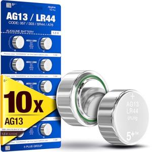 10-Pack LR44 Button Cell Batteries for Small Devices