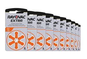Rayovac Size 13 Hearing Aid Batteries, 60-Pack