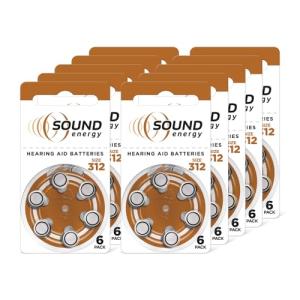 Energizer Size 312 Hearing Aid Batteries - 60 Pack