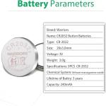 Warriors 5X 2032 CR2032 Lithium Coin Batteries