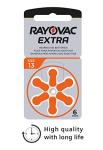 Rayovac Size 13 Hearing Aid Batteries, 60-Pack