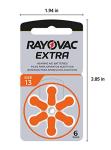 Rayovac Size 13 Hearing Aid Batteries, 60-Pack