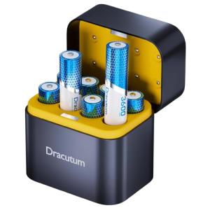 Dracutum 8-Pack High-Capacity Rechargeable AA Batteries