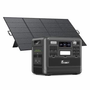 FOSSIBOT 2048Wh Portable Power Station with Solar Panel
