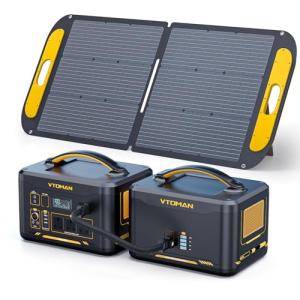 VTOMAN 3096Wh Power Station with Extra Battery & Solar Panel