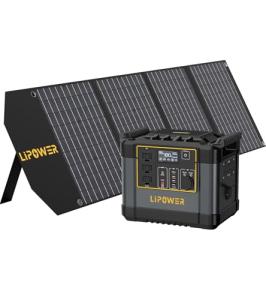 LIPOWER 1000W Solar Generator for Outdoor Power
