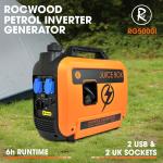 RocwooD 2000W Portable Camping Inverter Generator