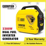 Champion 2200W Mighty Atom Dual Fuel Inverter Generator