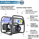 Hyundai 3.2kW Petrol Site Open Generator