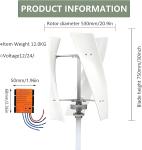 3000W Vertical Axis Wind Turbine Power Charger