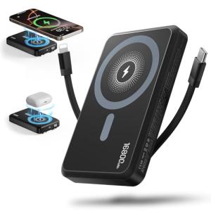 Magnetic Wireless Power Bank 16800mAh with Cables