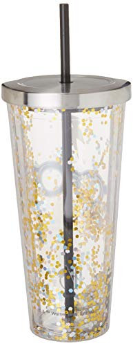 Harry Potter Glitter Tumbler - Golden Acrylic Cup
