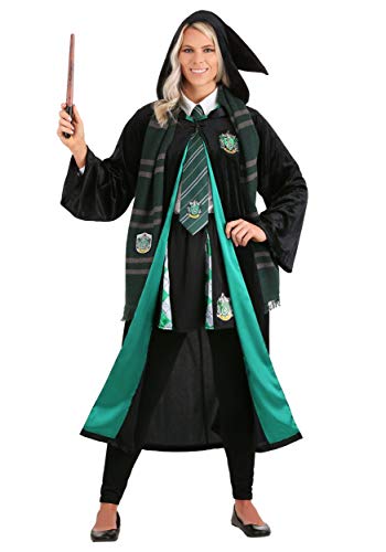 Deluxe Slytherin Robe: Wizard Cosplay, Halloween Costume