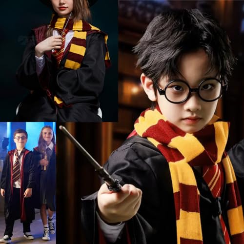 Harry Potter Hooded Robes with Scarf and Wand