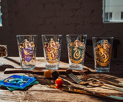 Hogwarts House Crests Pint Glasses - Set of 4