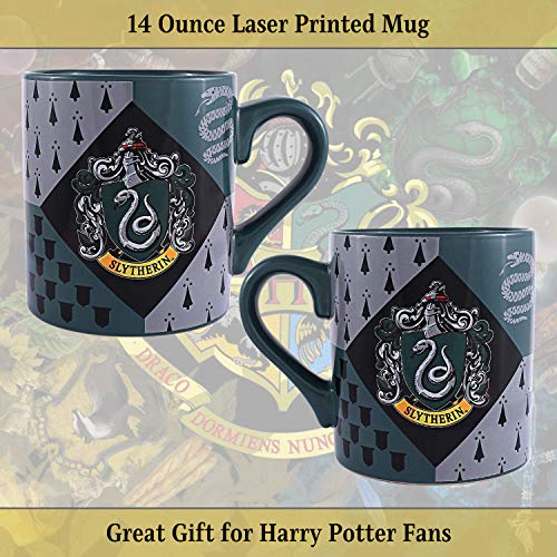 Slytherin House Crest Ceramic Mug - 14 oz