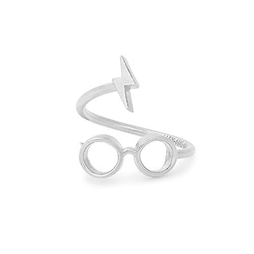Harry Potter Glasses Ring Wrap, Sterling Silver