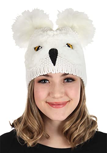 Harry Potter Hedwig Knit Beanie Hat - Standard White