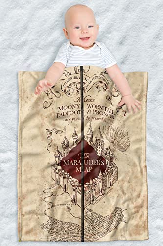 Harry Potter Baby Blanket, 30"X40", Folded Map, Unisex