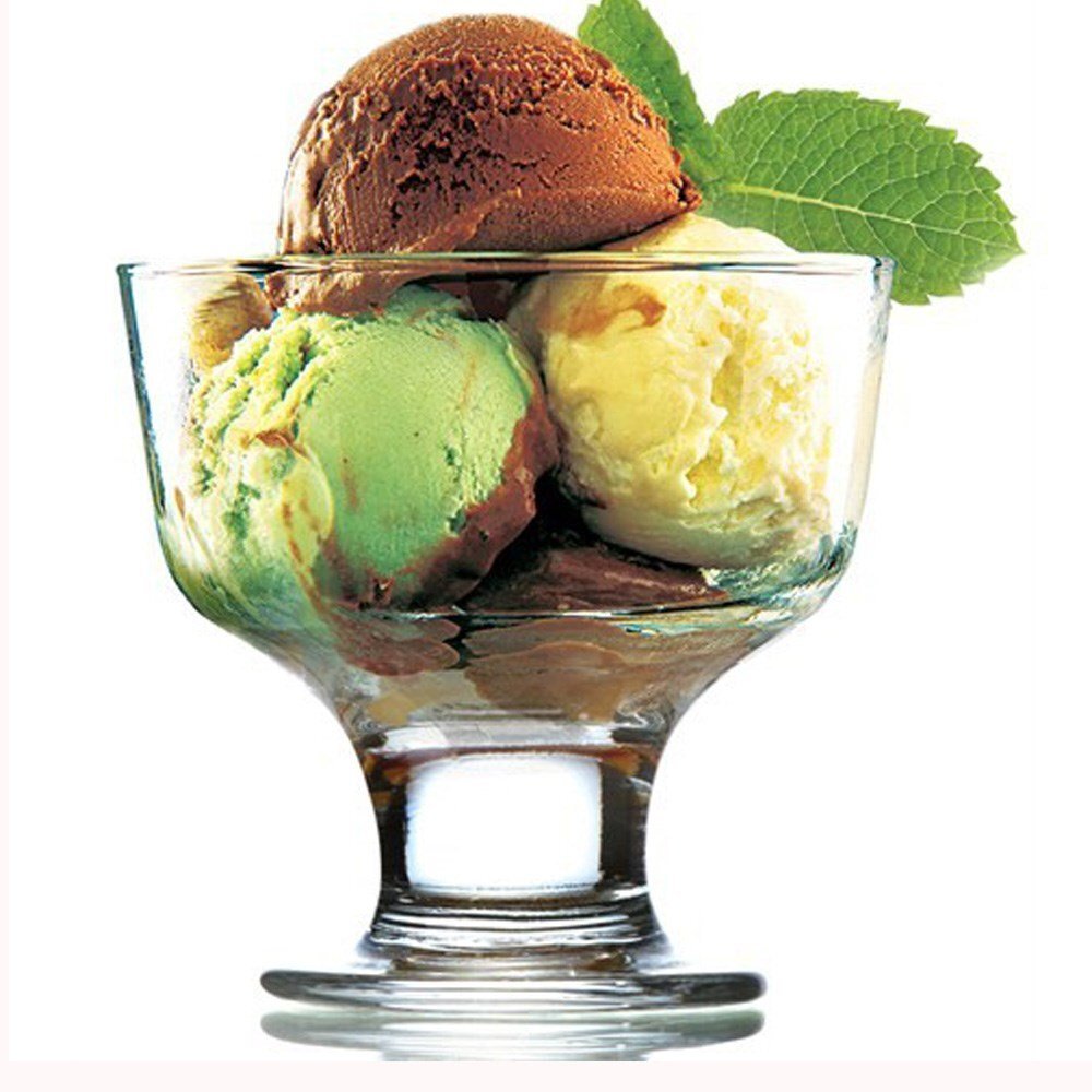 LAV Clear Glass Ice Cream Bowls Set
